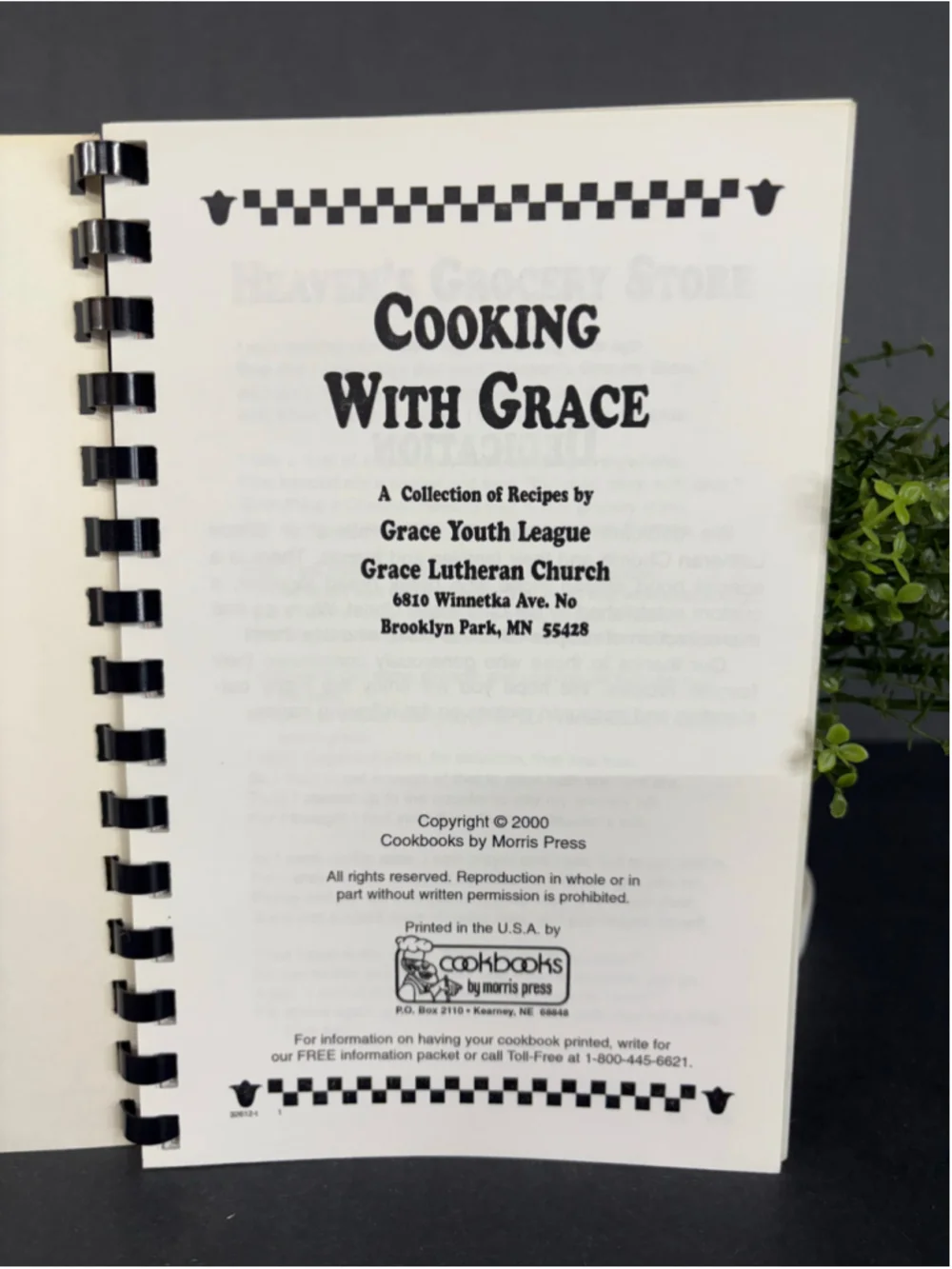 Vintage Cooking with Grace Youth League Cookbook One Size Yellow Black